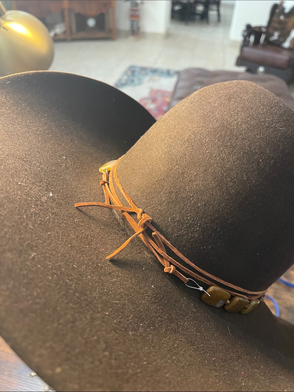 Handmade “jasper” Stone Earrings and Hatband Set - Picture 5 of 9